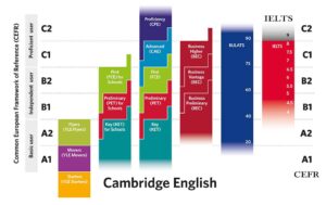 biểu đồ cấp độ chứng chỉ cambridge