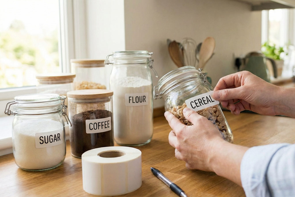 Dán nhãn tên tiếng Anh lên đồ vật (Labeling)