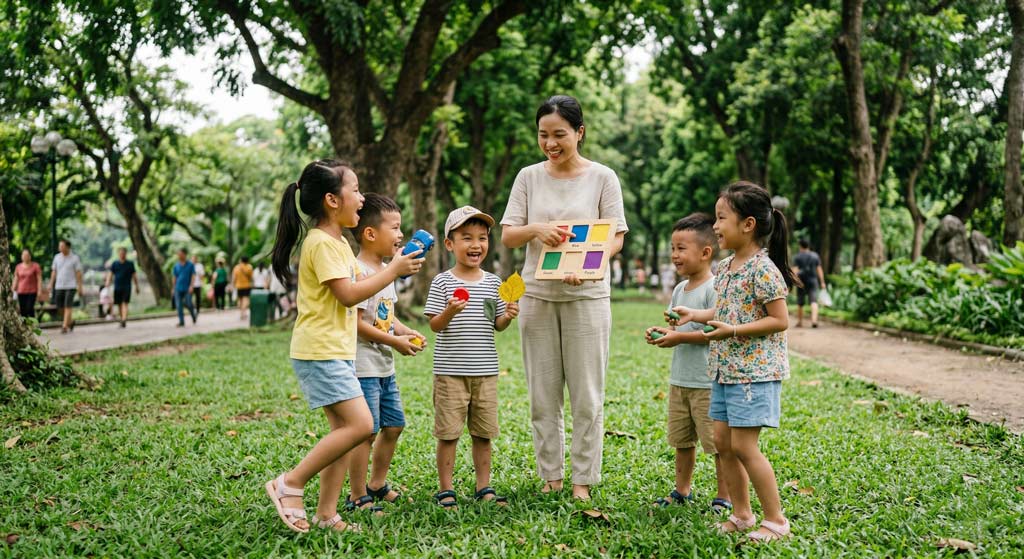 Tổ chức trò chơi vận động ngoài trời